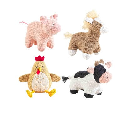 Mud Pie Farm Knit Rattles- 4 Styles