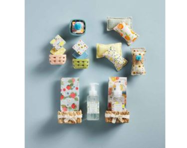 FINAL SALE Mud Pie Floral Soap Set Holder - 3 Styles