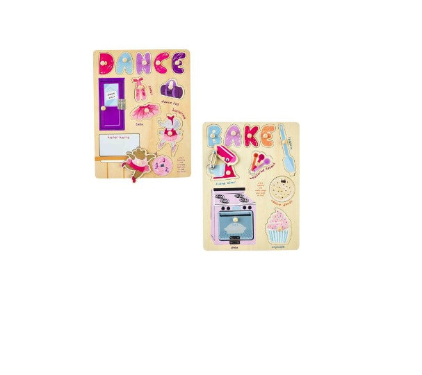 FINAL SALE Mud Pie Girl Busy Board Puzzles - 2 Styles