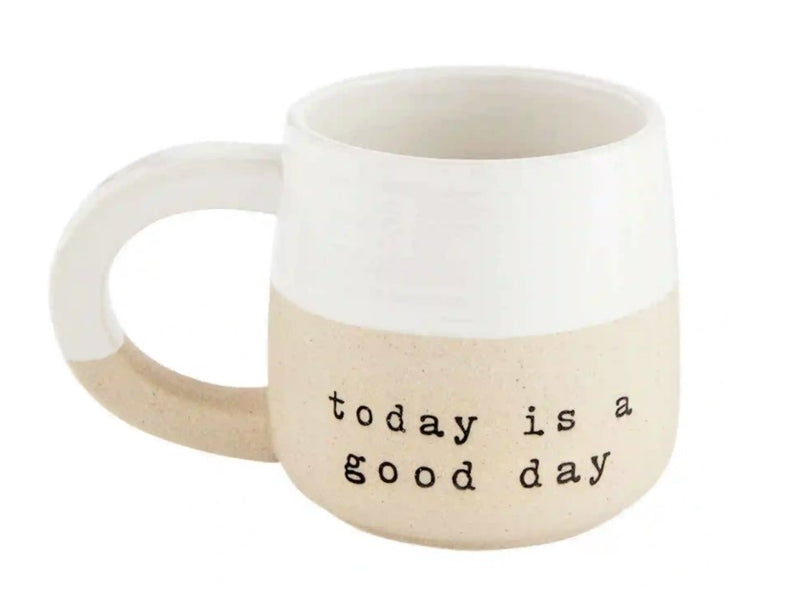 FINAL SALE Mud Pie Stoneware Tea Mug - 3 Styles