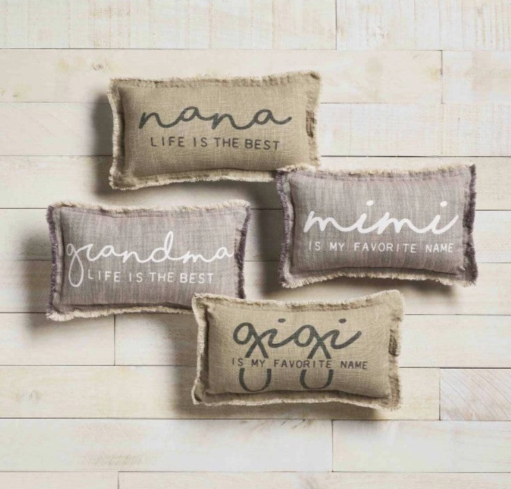 FINAL SALE Mud Pie Grandmother Life Throw Pillows- 4 Styles
