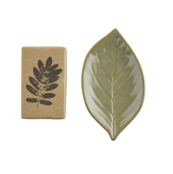 FINAL SALE Mud Pie Leaf Soap Set - 3 Colors