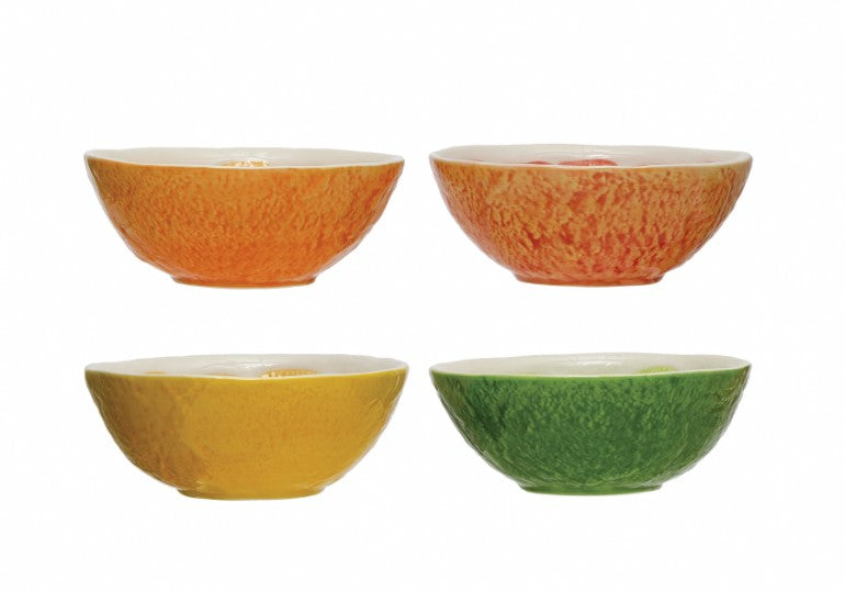 FINAL SALE Handpainted Ceramic Fruit Bowls, 4 Colors