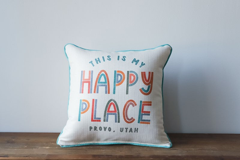 FINAL SALE This Is My Happy Place Pillow - Florida