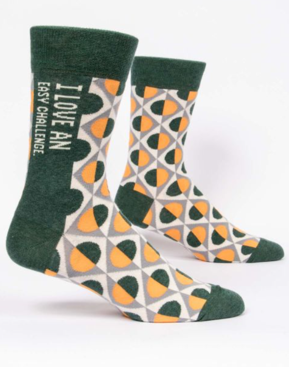 Blue Q Mens Socks - I Love an Easy Challenge