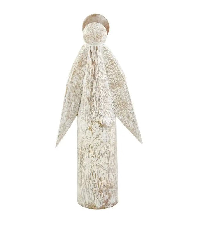 FINAL SALE Mud Pie  White Wood Angel Sitters- 3 Sizes