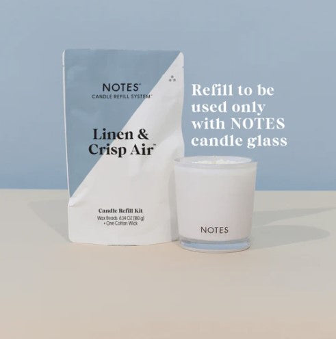 Notes - Linen And Crisp Air Candle Refill Kit