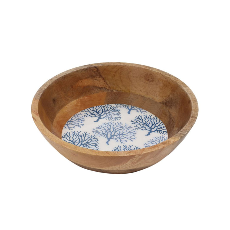 FINAL SALE Mango Wood Decal Bowl - 3 sizes