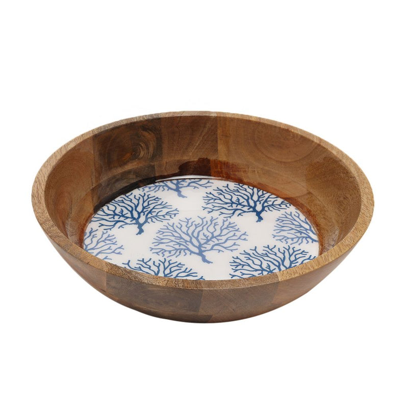 FINAL SALE Mango Wood Decal Bowl - 3 sizes