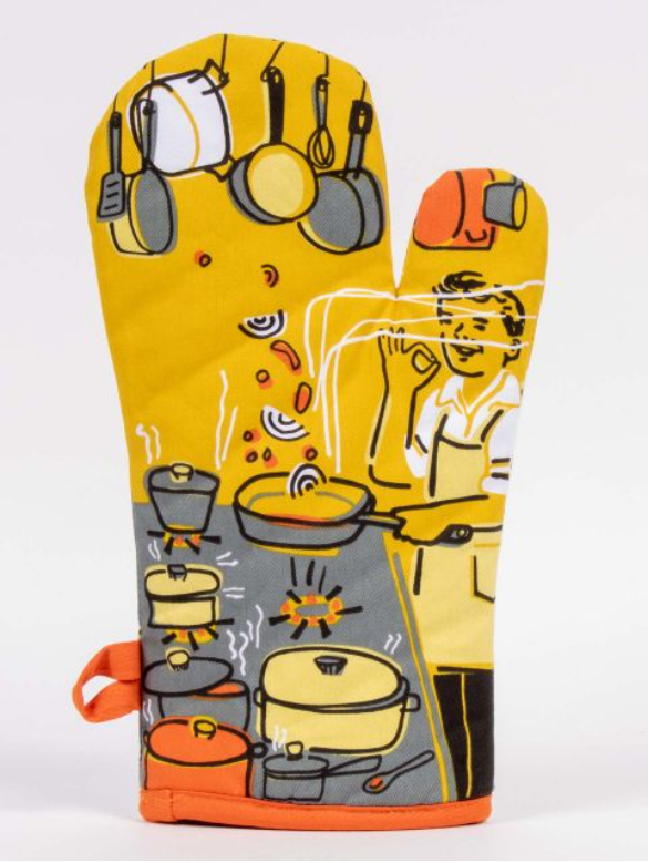Blue Q Oven Mitt - Man With a Pan