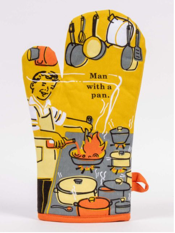 Blue Q Oven Mitt - Man With a Pan
