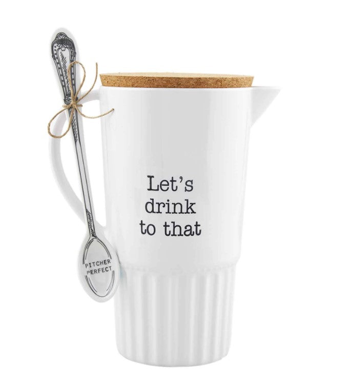 FINAL SALE Mud Pie Melamine Pitcher Spoon Set