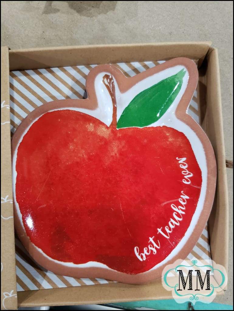 Terracotta teacher trinket dishes- 3 styles - Apple - trinket dish