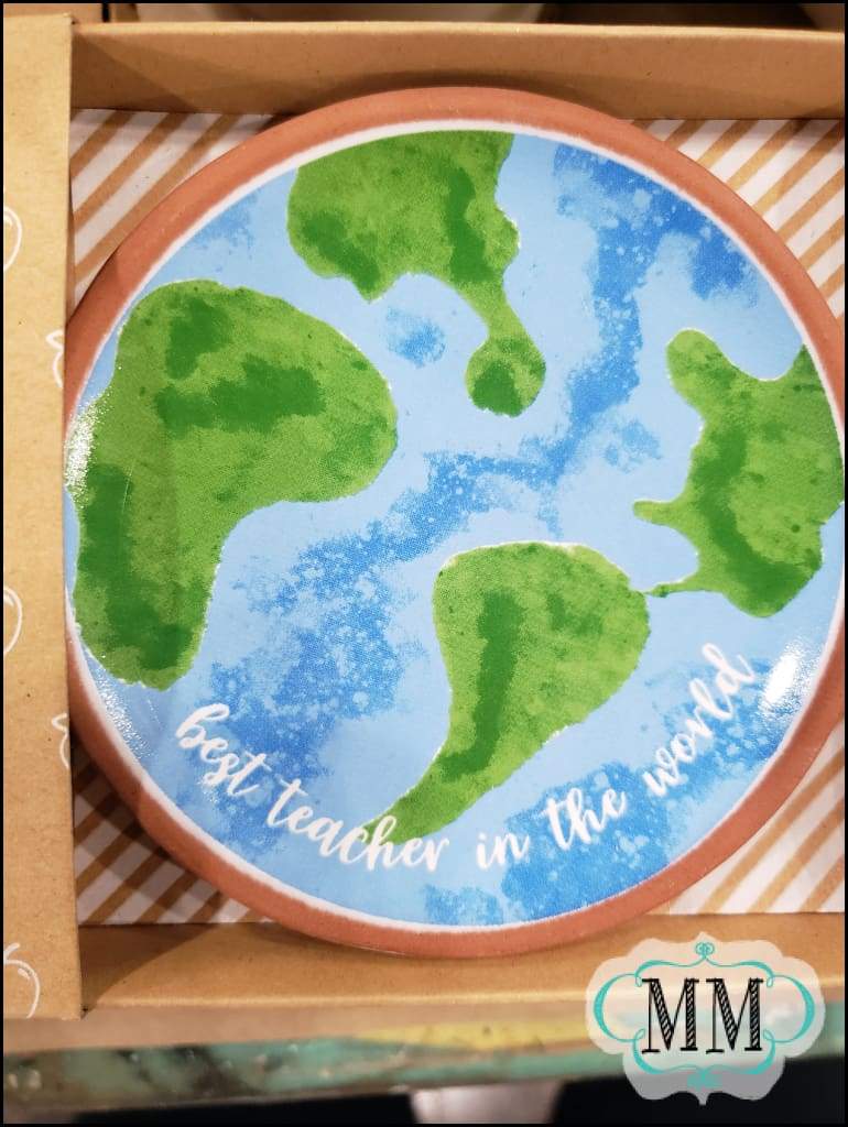 Terracotta teacher trinket dishes- 3 styles - Globe - trinket dish