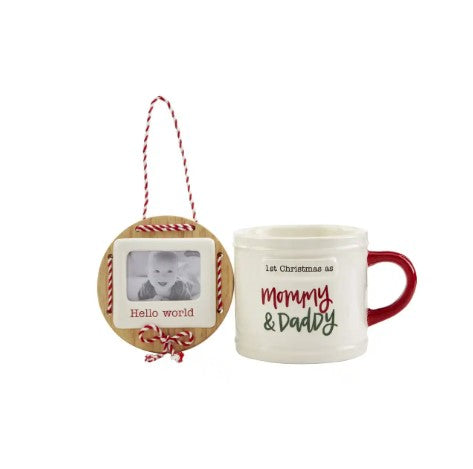 Mud Pie Parents 1st Christmas Mug And Ornament Set - FINAL SALE