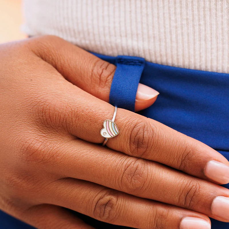 FINAL SALE Pura Vida Pastel Vintage Heart Ring