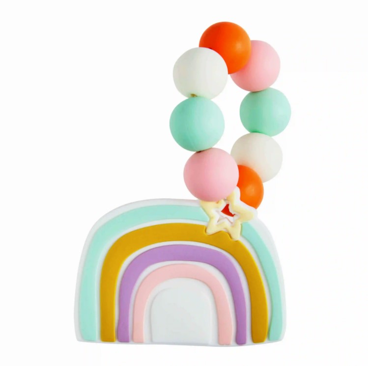 FINAL SALE Mud Pie Silicone Rainbow Teether- 2 Styles