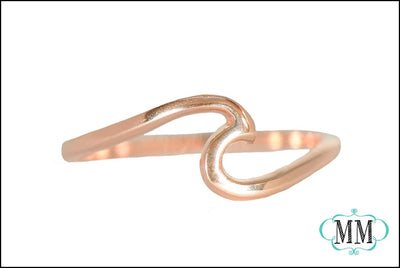 Puravida Wave Ring Rose Gold - jewelry
