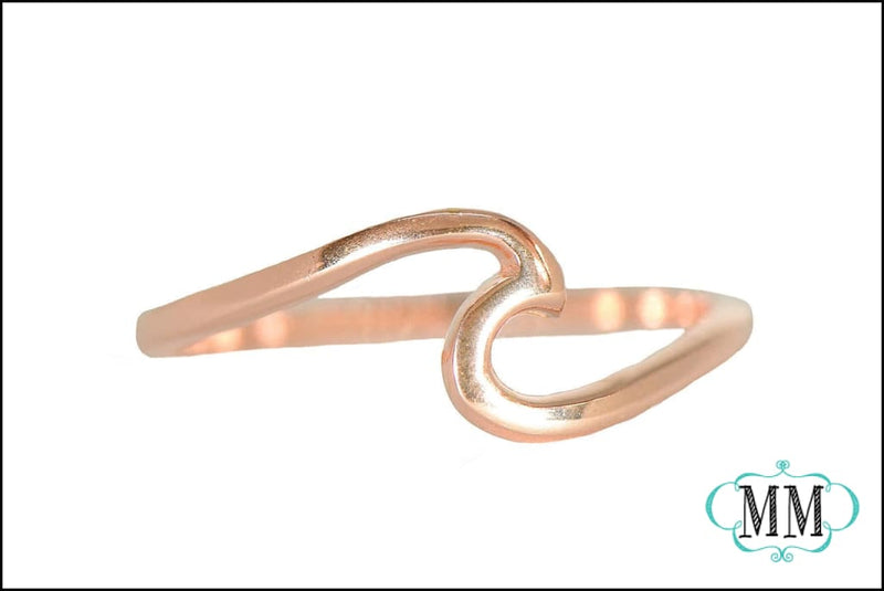 Puravida Wave Ring Rose Gold - jewelry