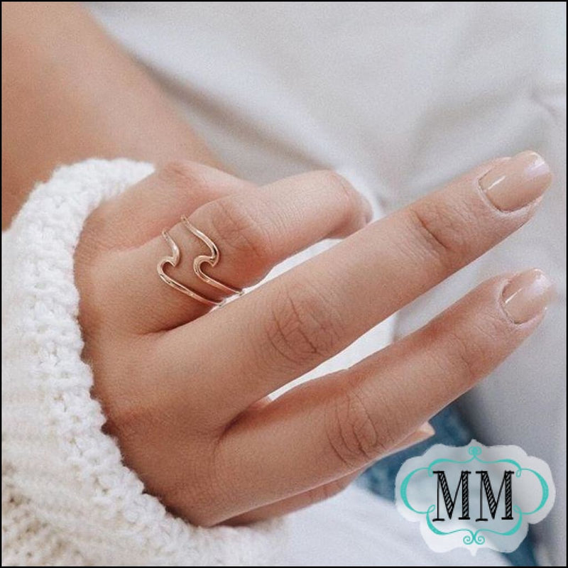 Puravida Wave Ring Rose Gold - jewelry