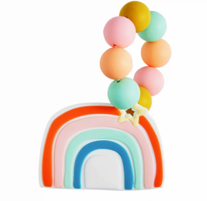 FINAL SALE Mud Pie Silicone Rainbow Teether- 2 Styles