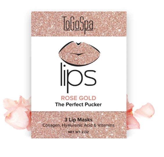 LIPS-Lip Masks- Rose Gold 3 Pack