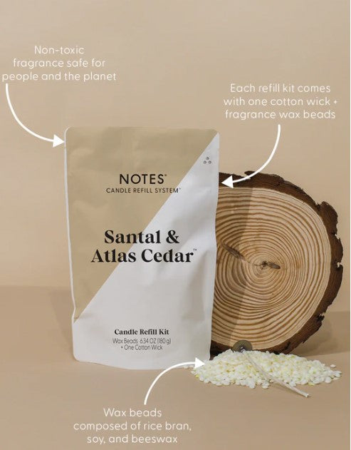 Notes - Santal And Atlas Candle Refill Kit