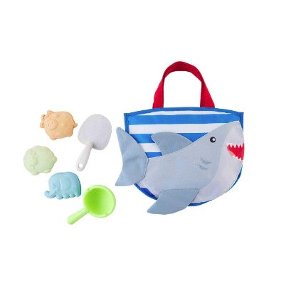 FINAL SALE Mud Pie Shark Beach Tote With Toys
