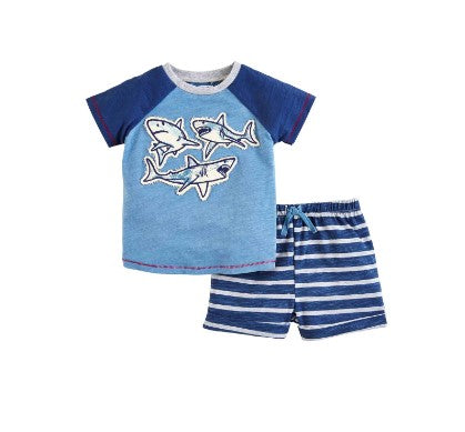 FINAL SALE Mud Pie Shark Short Set