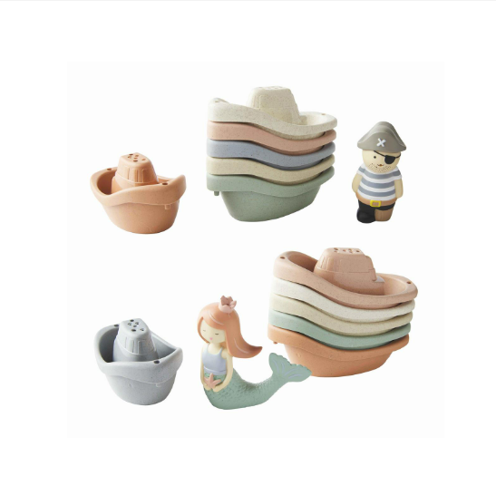 FINAL SALE Mud Pie Stacking Boat Set - 2 Styles