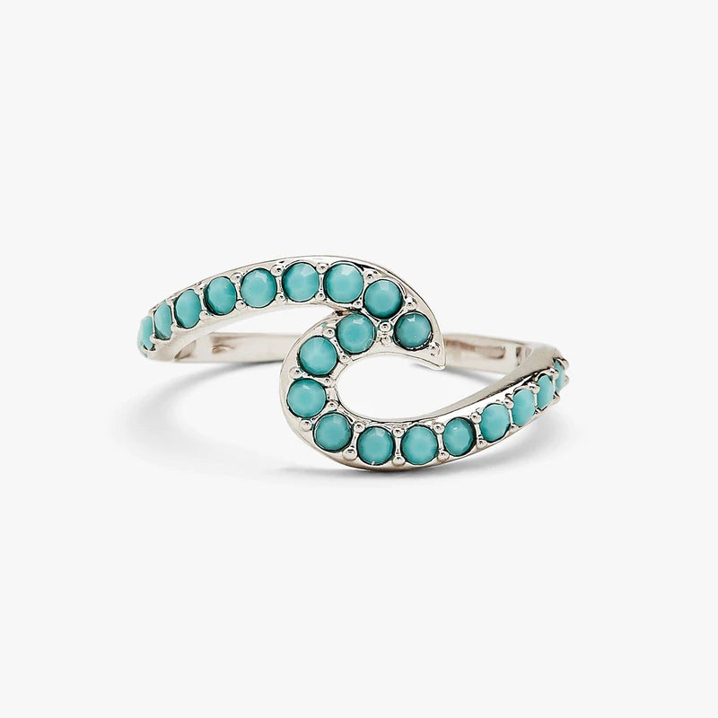 Pura Vida Stone Wave Toe Ring - Silver