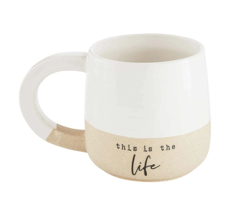 FINAL SALE Mud Pie Stoneware Tea Mug - 3 Styles
