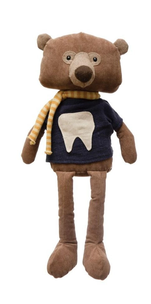 FINAL SALE 8"L x 18"H Fabric Animal Tooth Fairy Pillow, 2 Styles