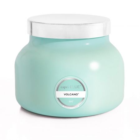 Capri Blue ~ Volcano signature jar candle 19oz - 4 colors: Blue, White, Aqua, Pink