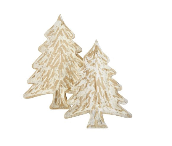 Mud Pie Wood Tree Shaped Trays- 2 Sizes